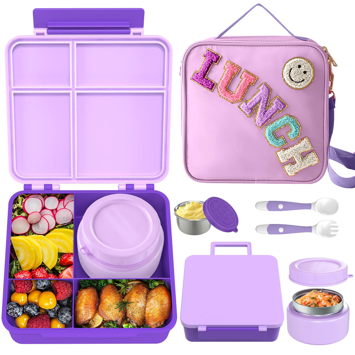 Aimsnk kids bento lunch box with compartments for balanced meals