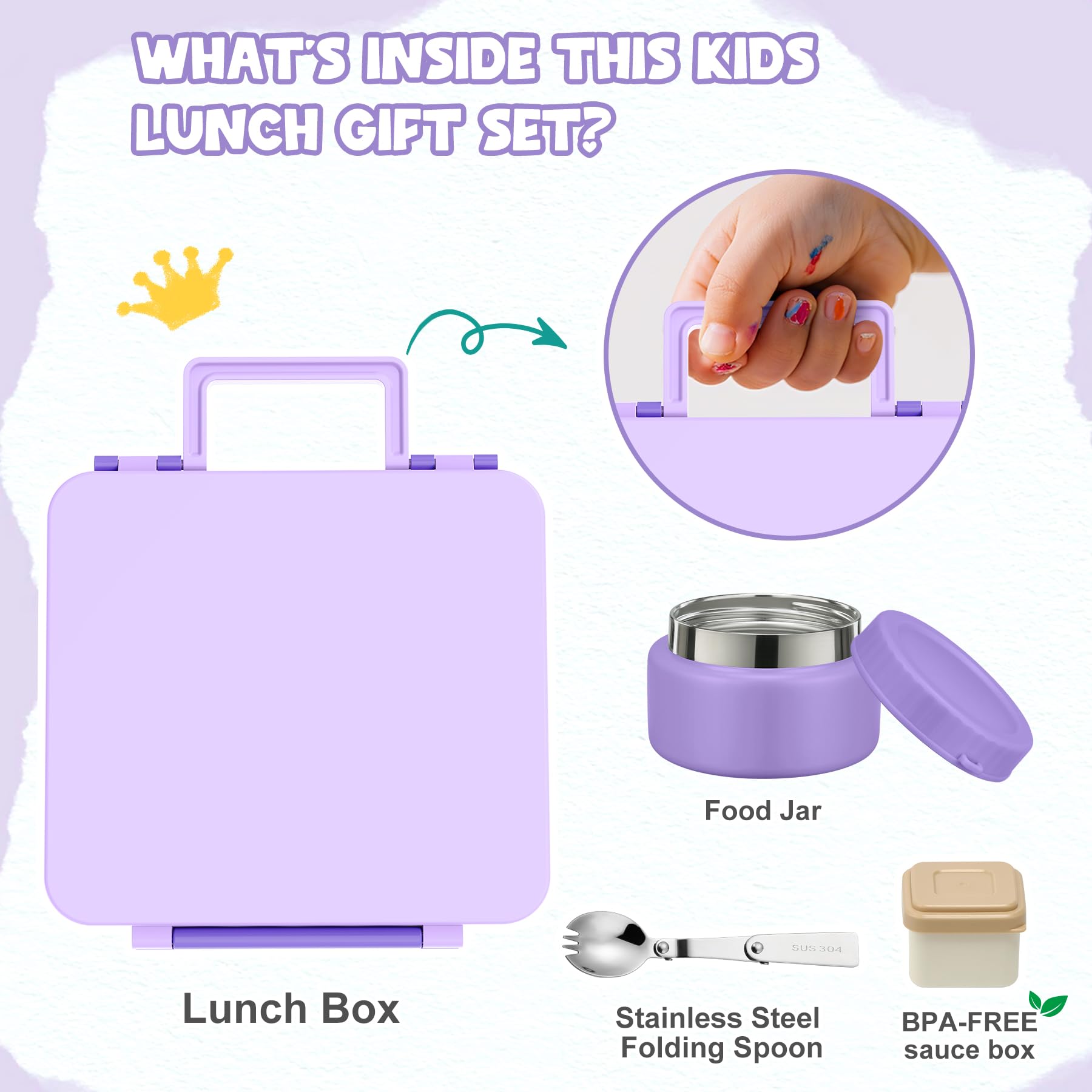 Aimsnk leakproof bento box with 4-5 compartments and dividers