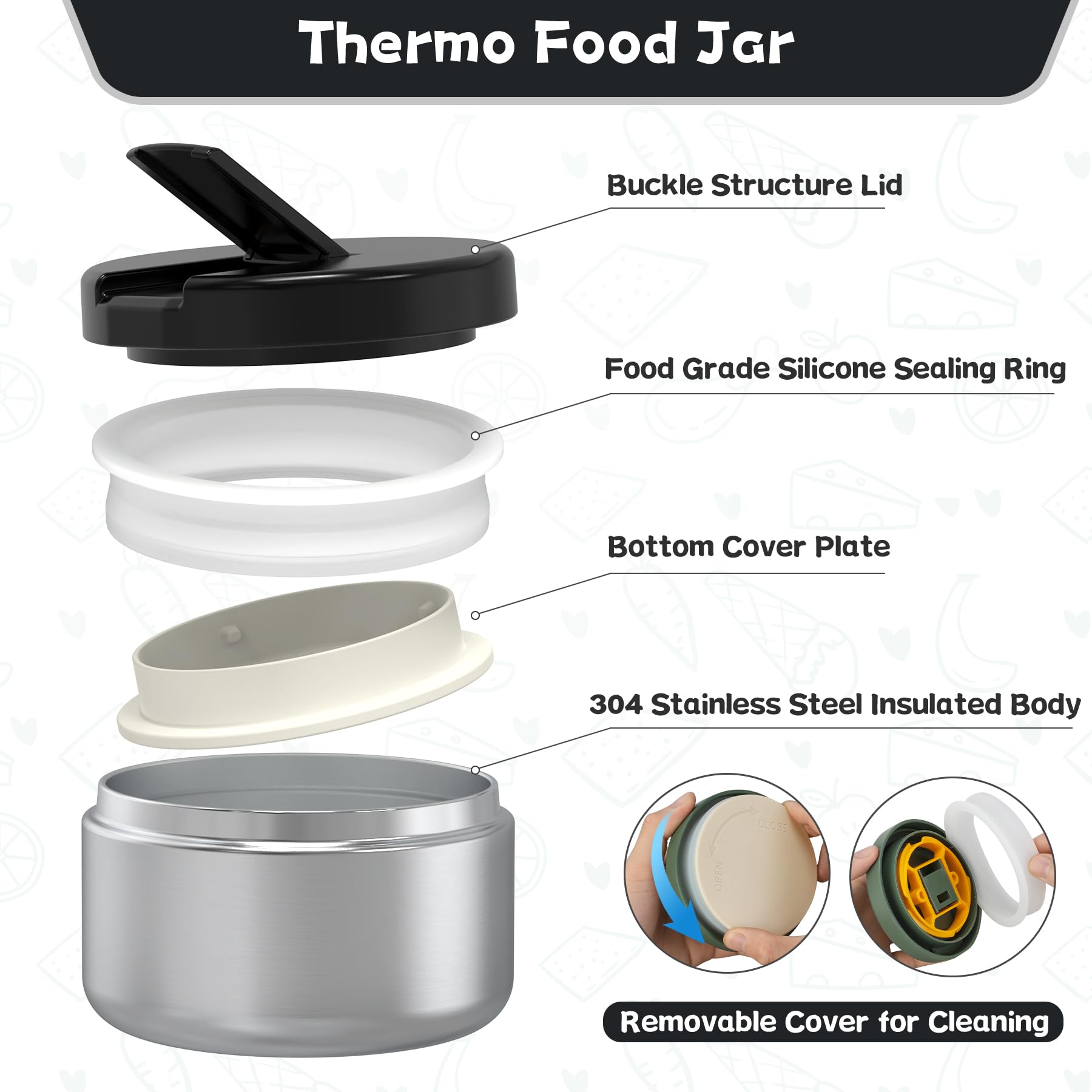 Aimsnk lunch box includes spoon and fork for convenient kid-friendly meals.