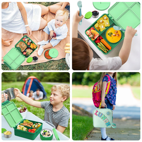 Aimsnk microwave and dishwasher safe lunchbox simplifies cleanup after meals.