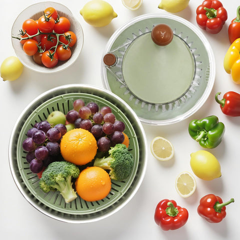 Ainmvnos salad spinner large capacity bowl holds plenty of vegetables.