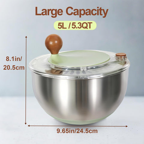 Ainmvnos salad spinner non-slip base keeps it steady on counters.