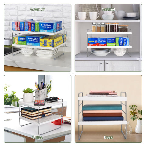 Aionvidas height-width adjustable rack fits various cabinet spaces.