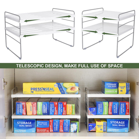 Aionvidas multi-use kitchen shelf stores wraps, spices, and containers.