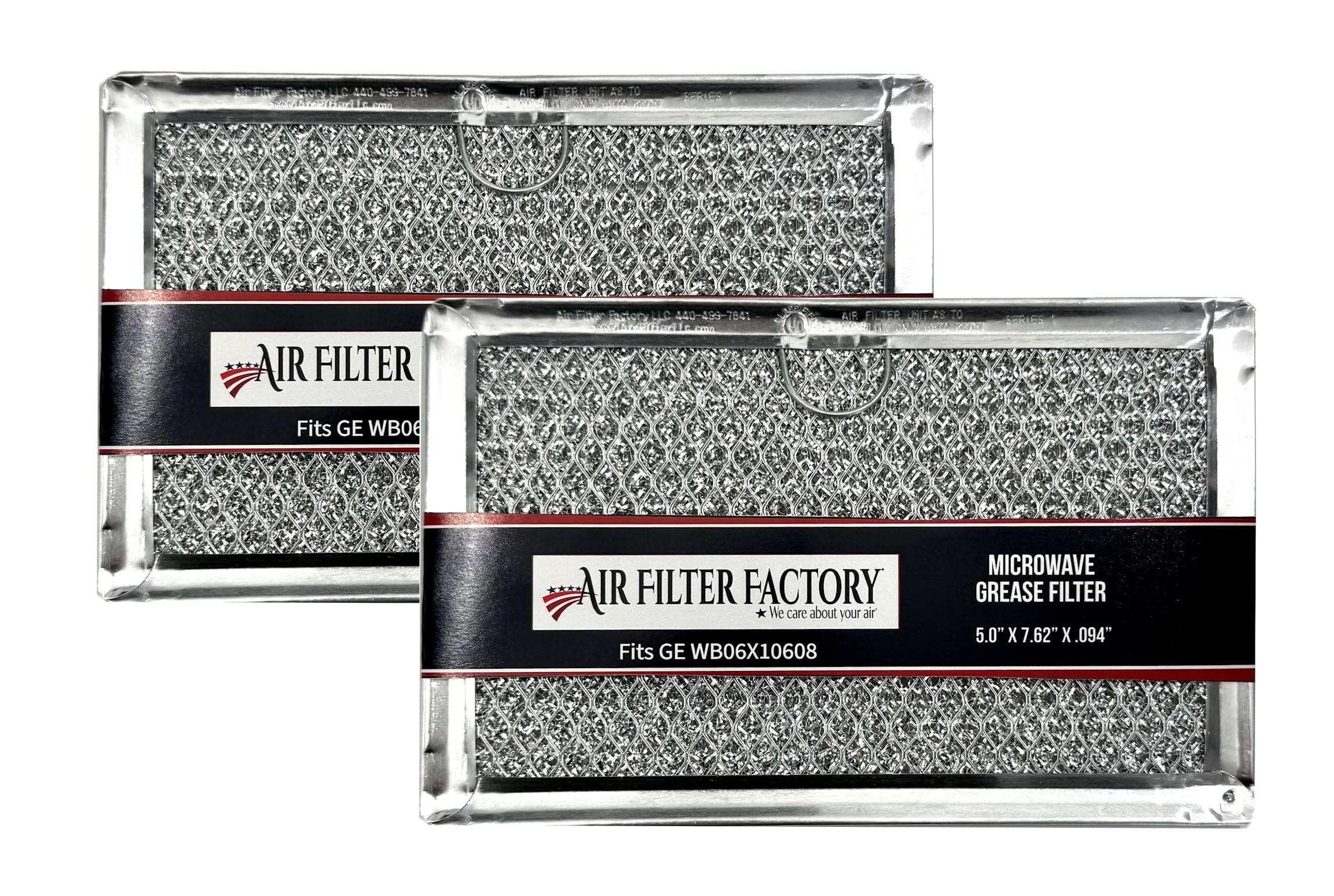Air Filter Factory WB06X10608 replacement demonstrates a perfect-fit microwave grease filter for clean cooking