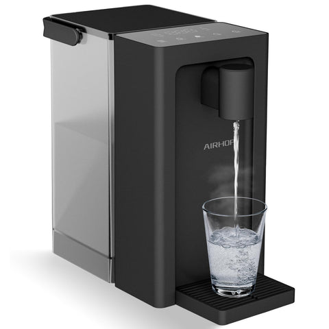 AirHOP instant hot water dispenser pouring for quick beverages