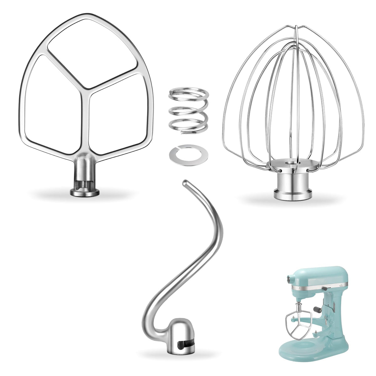 Airkitrep flat beater paddle for KitchenAid 6Qt, smooth batter results.