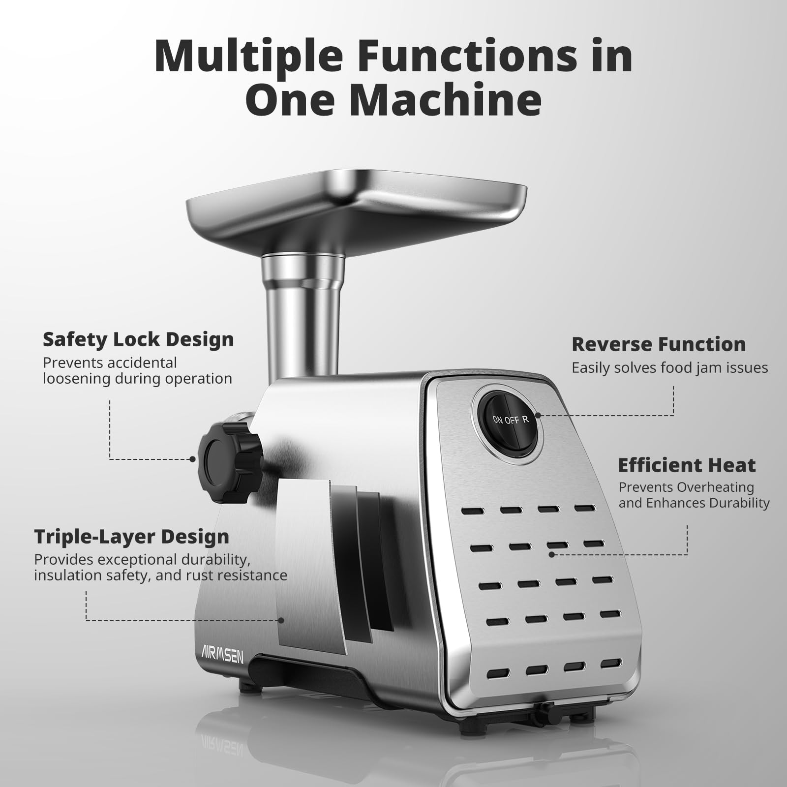 AirMSEN cooling system maintains steady performance during extended use.