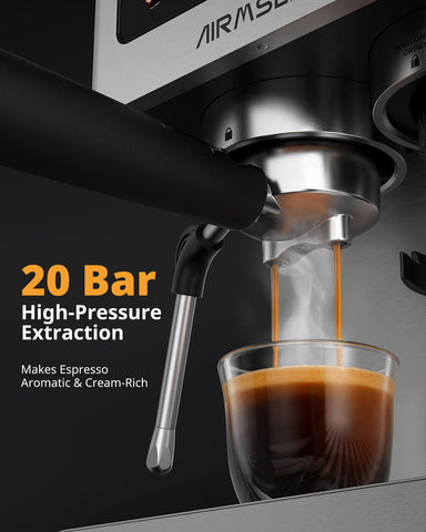 AirMSEN espresso machine full touchscreen control for fast brewing