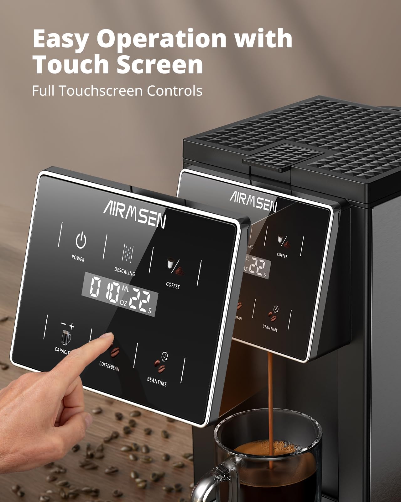 AIRMSEN iced coffee DIY use-case shows double-strength brewing with ice.