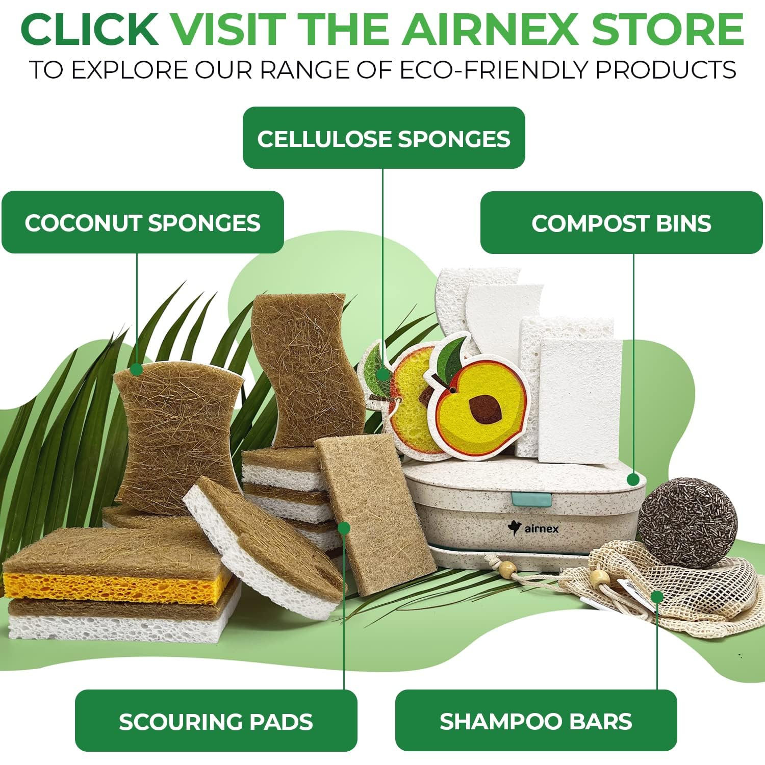 AirNEX two activated charcoal filters pack for odor reduction
