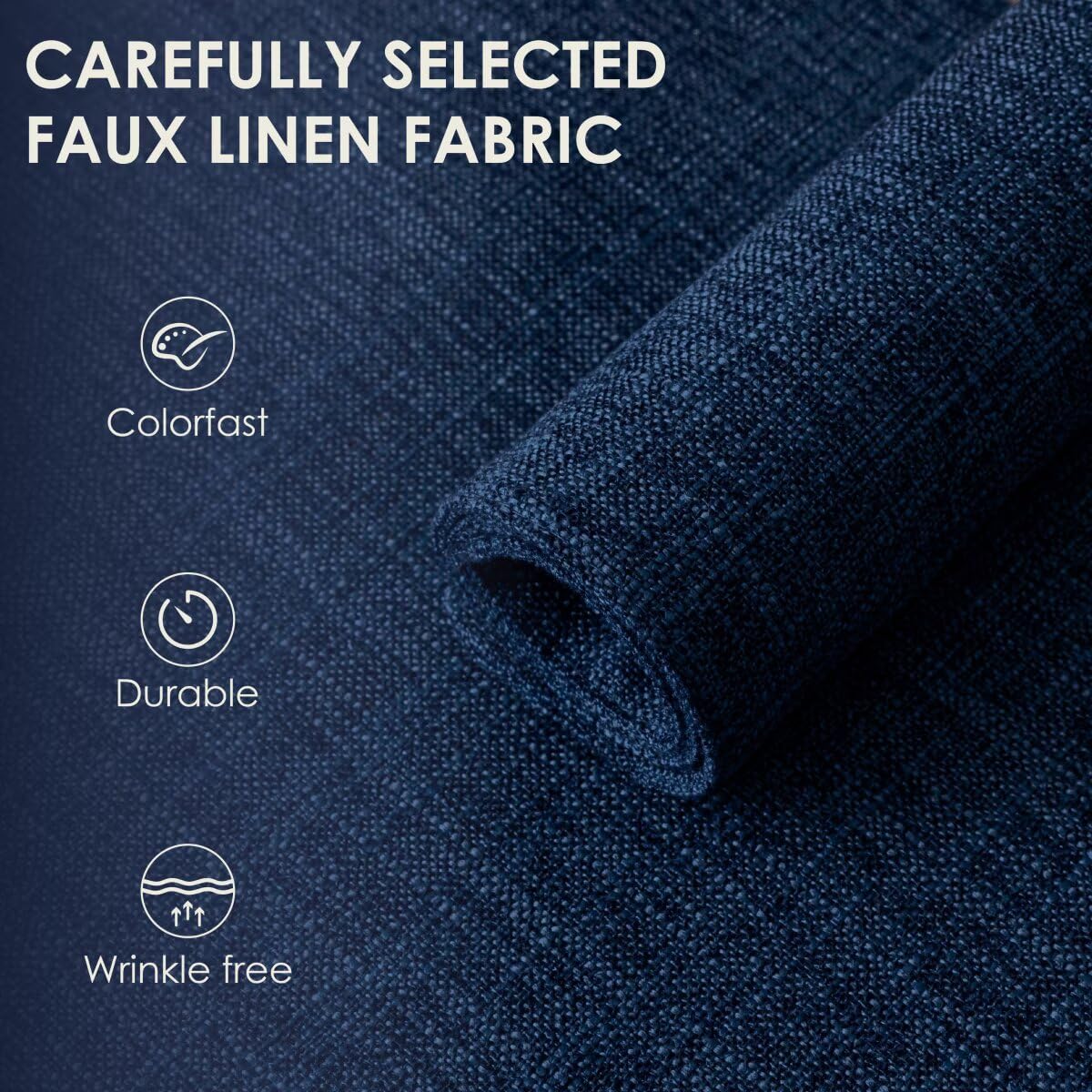 Aironment navy placemats protect surfaces from spills and staining.