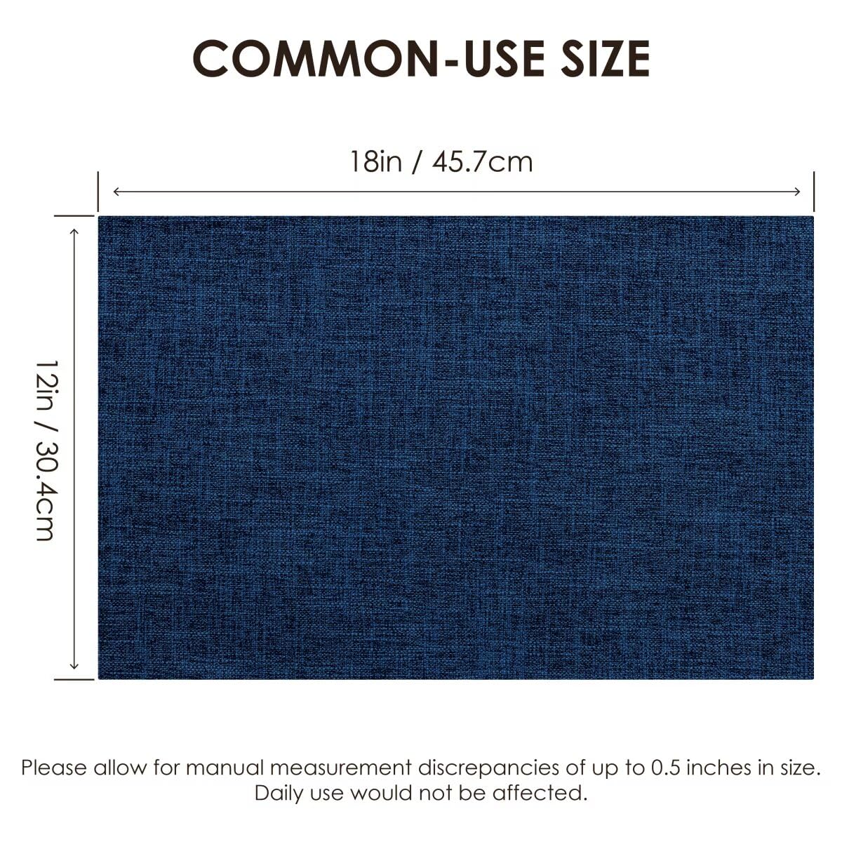 Navy Aironment placemats suit contemporary kitchens and dining rooms.