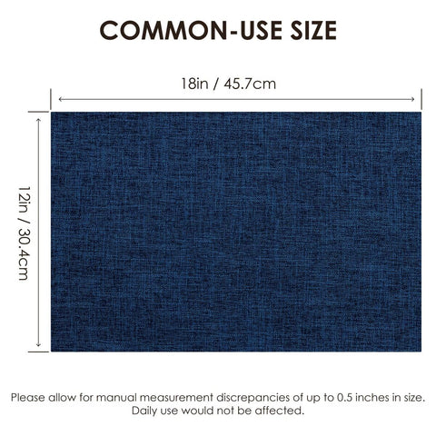 Navy Aironment placemats suit contemporary kitchens and dining rooms.