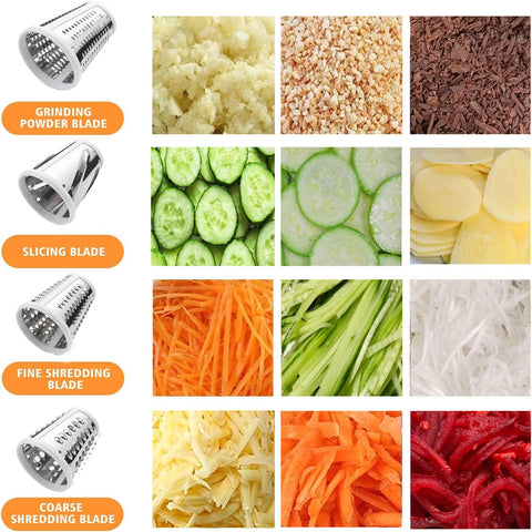 Airpro four blade system close-up for versatile slicing and shredding.