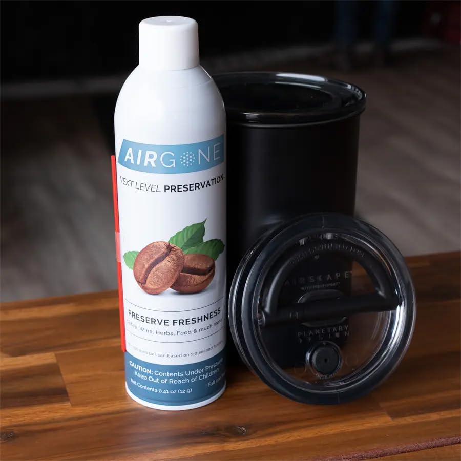 AirScape Airgone argon canister dispensing into Fresh-Port setup.