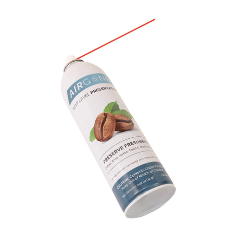 AirScape Airgone argon canister in hand for quick flush.