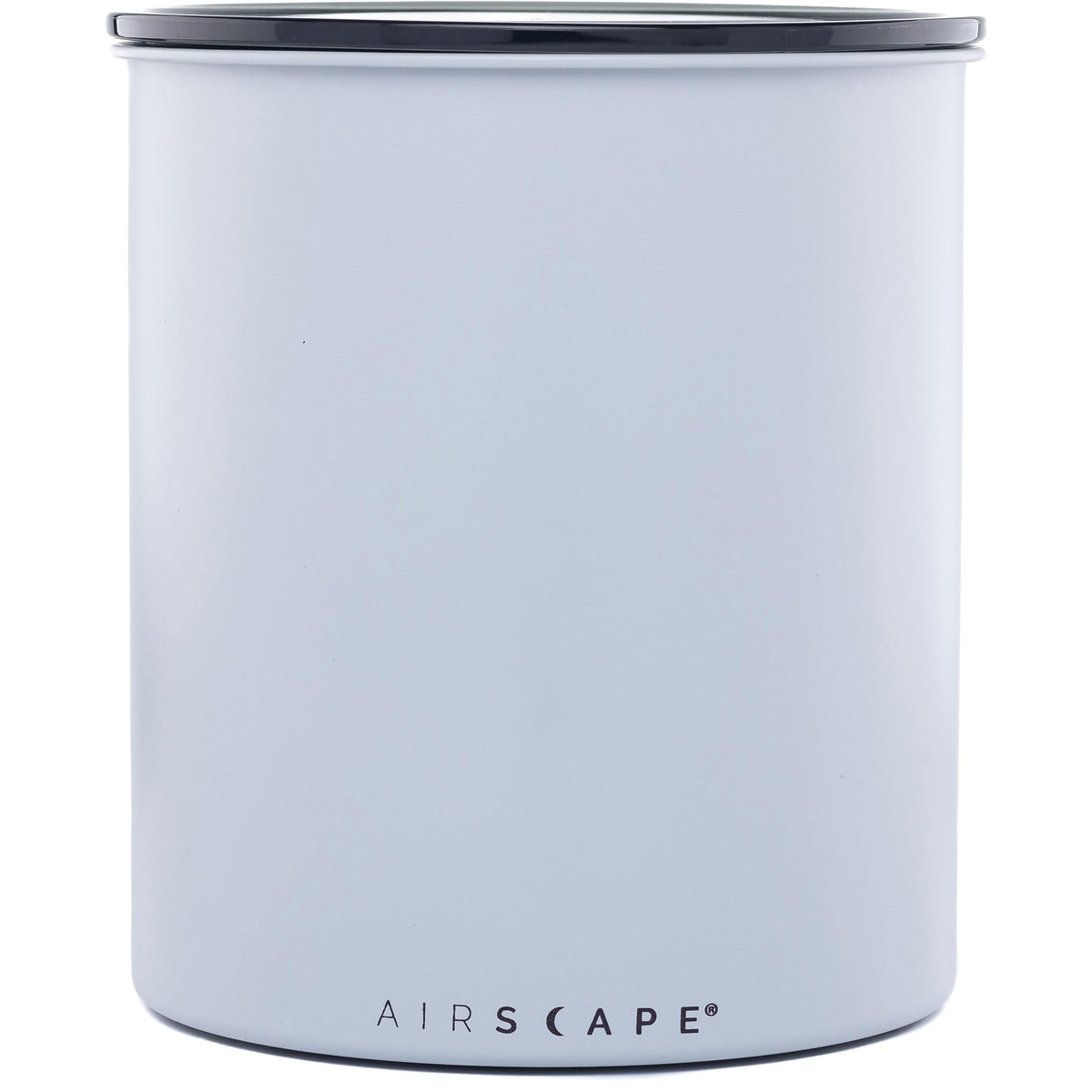 AirScape Kilo coffee canister matte gray front view showing large storage capacity for beans
