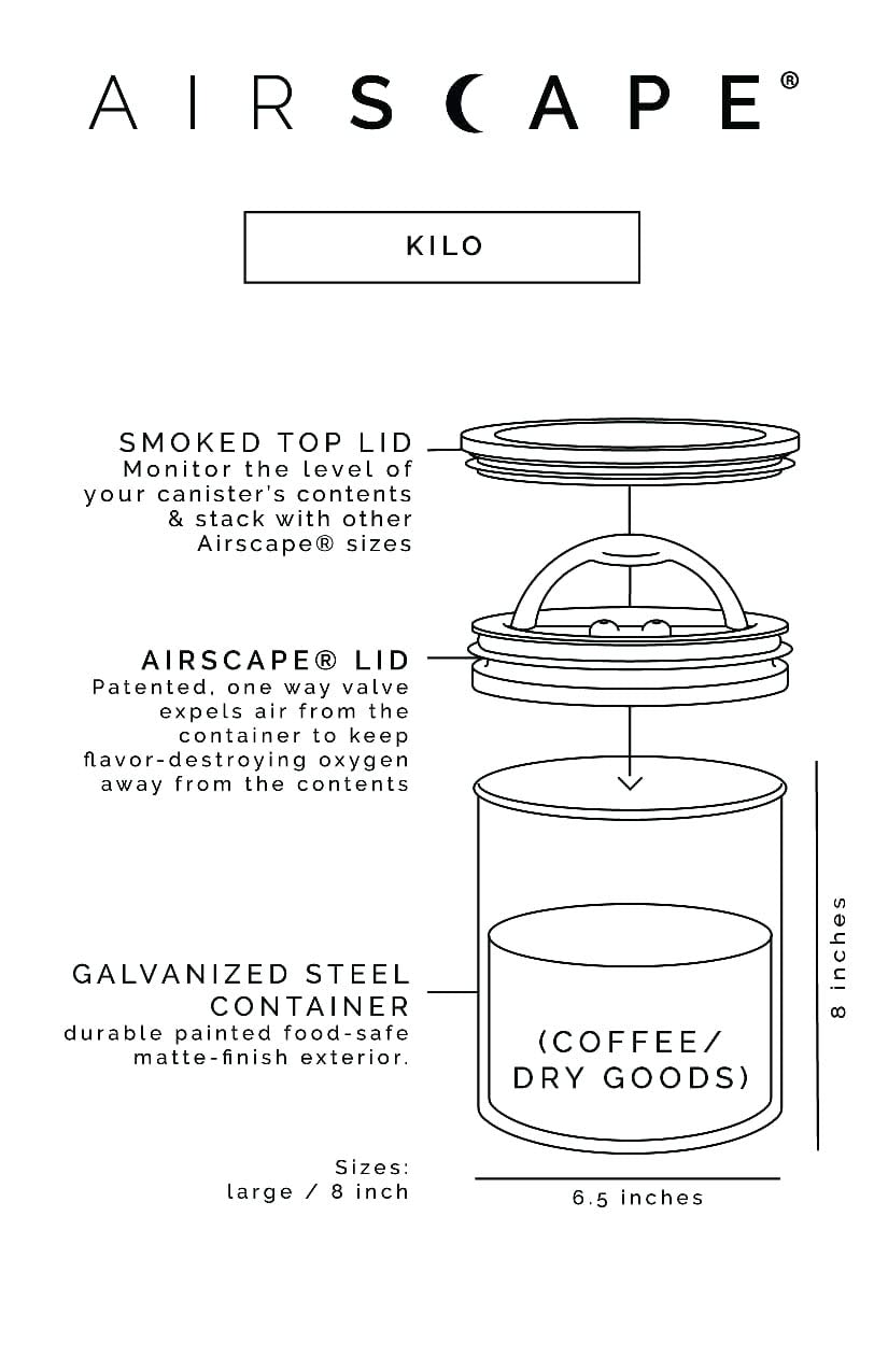 AirScape Kilo features a swoosh sound signaling air removal for freshness