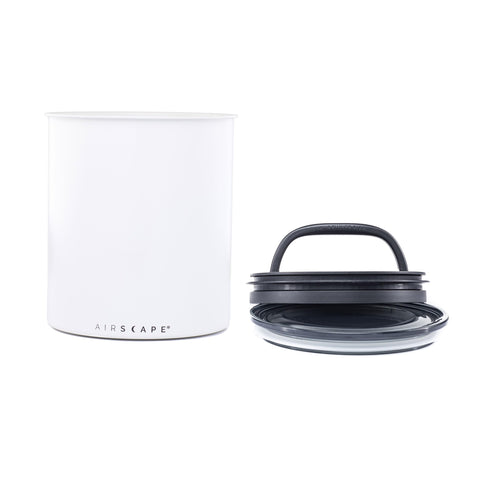 AirScape Kilo stainless steel canister with UV protection preserves flavor by blocking light.