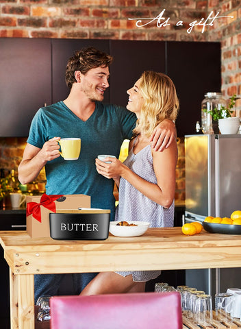 AISBUGUR countertop butter box blends modern and farmhouse styles