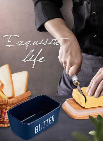 AISBUGUR butter dish complements modern and farmhouse kitchen decor