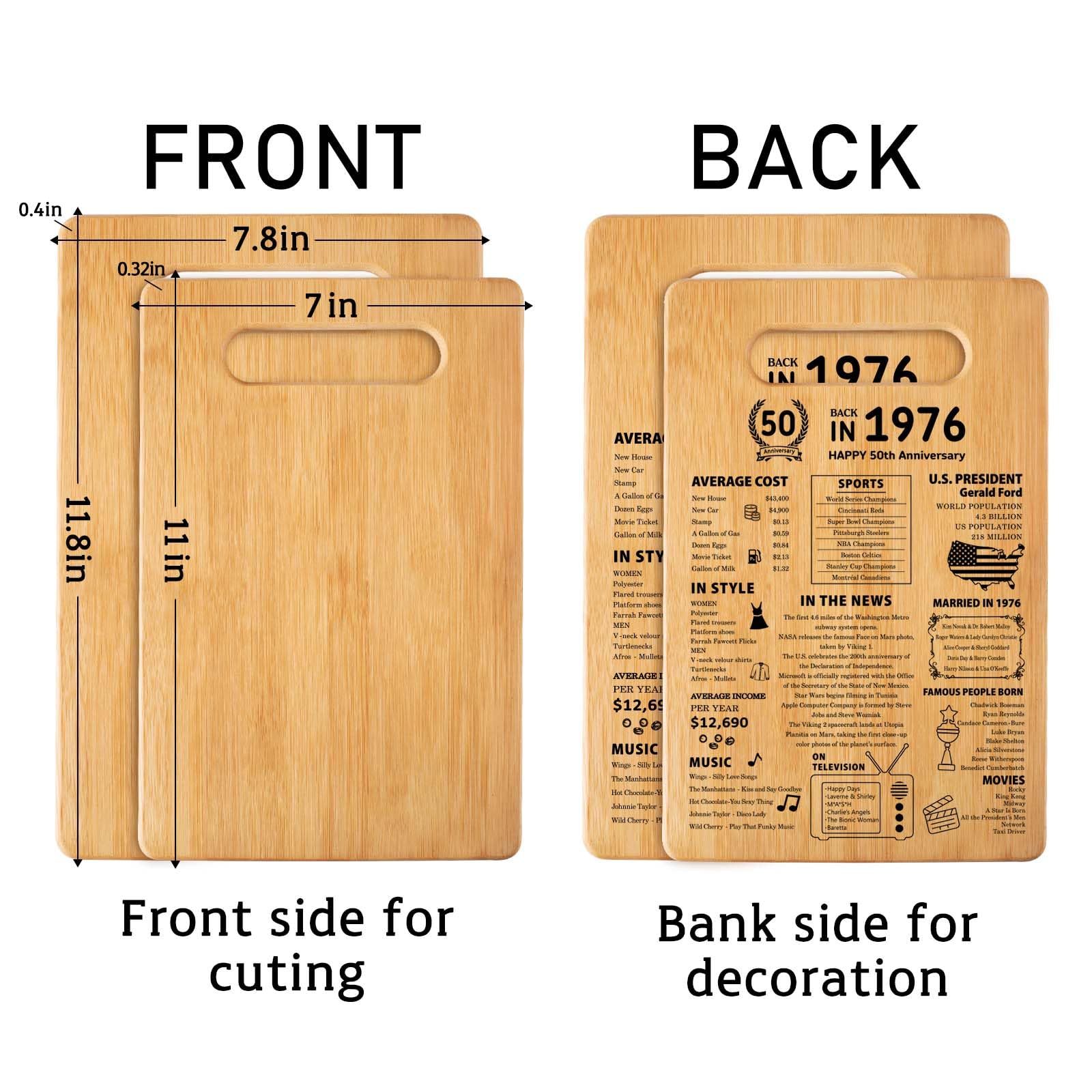 aisdfhsa bamboo cutting board pre-oiled finish highlights grain and durability
