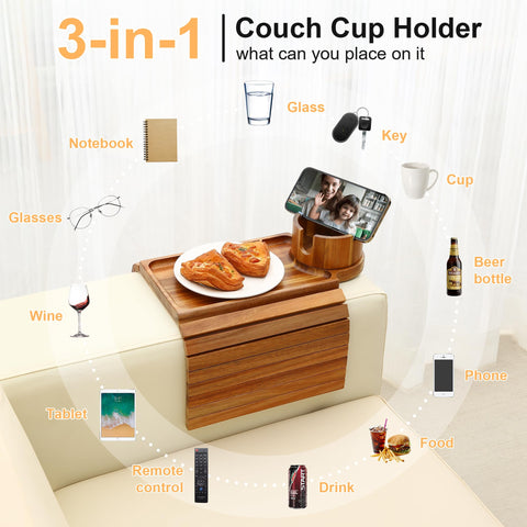 AISONGDONG arm table with phone holder for comfortable viewing on the sofa