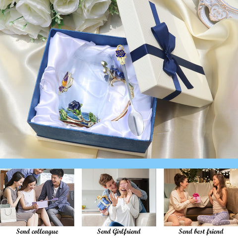 AISVELDY gift box mug set with spoon ideal for gifting