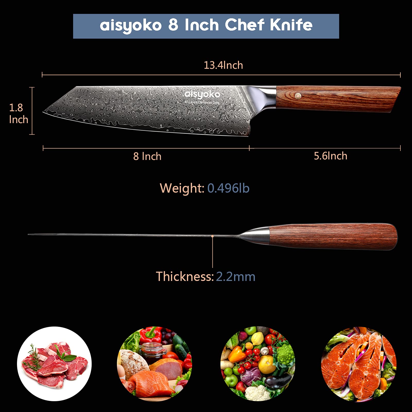 Aisyoko balanced knife in use, reducing wrist fatigue during chopping.