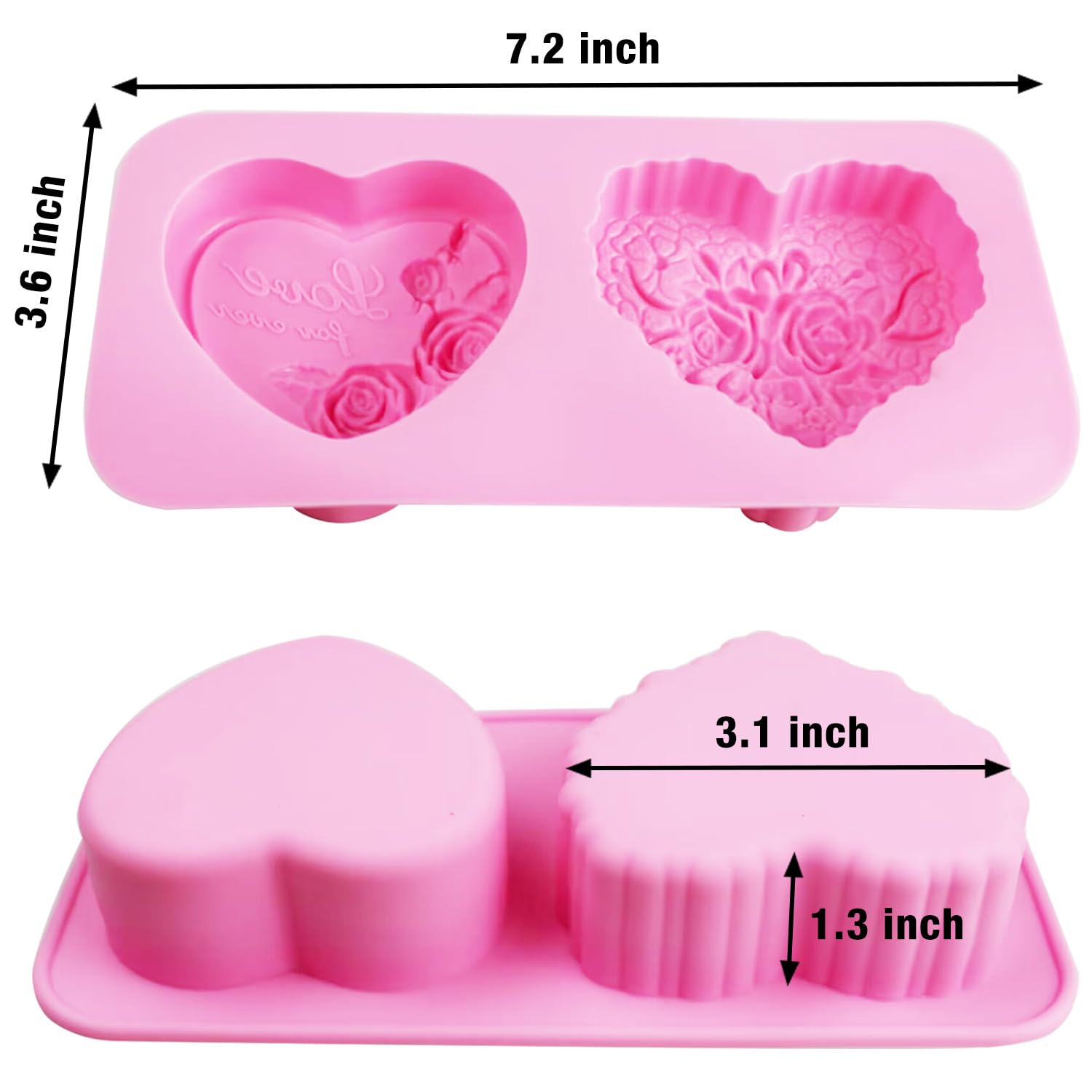 AITRAI heart molds create stunning fondant decorations for cakes and desserts.