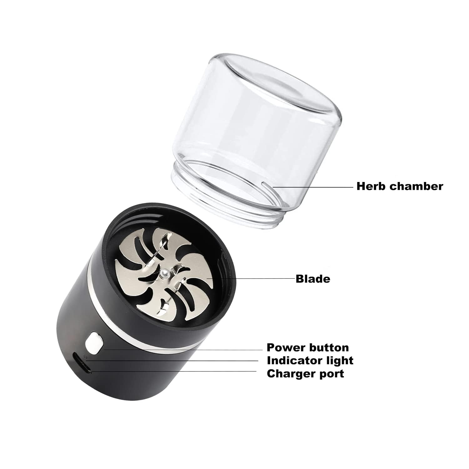 AiTURE 50 ml jar included with the grinder.