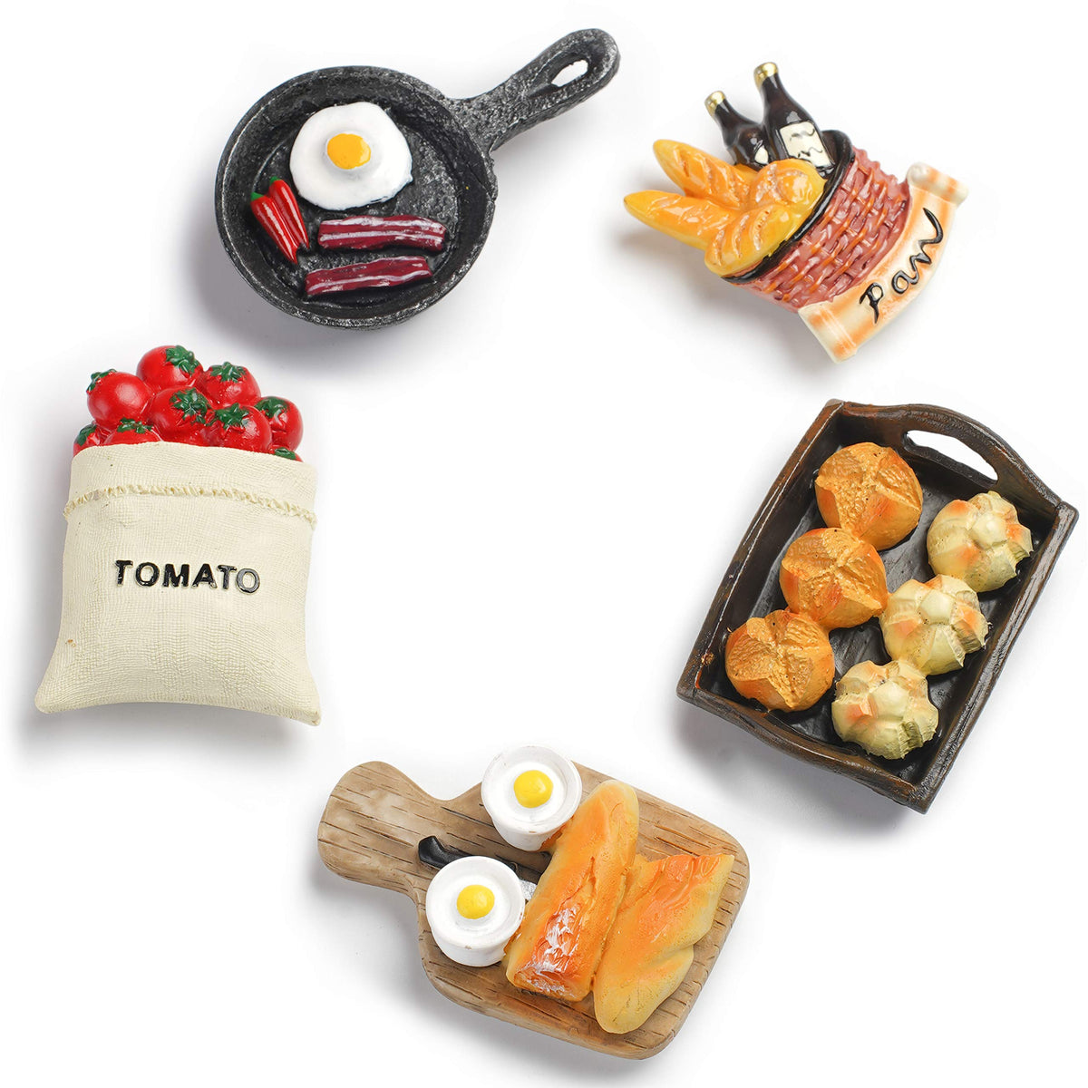 AIUWO 5pc 3D refrigerator magnets brighten fridge and notes