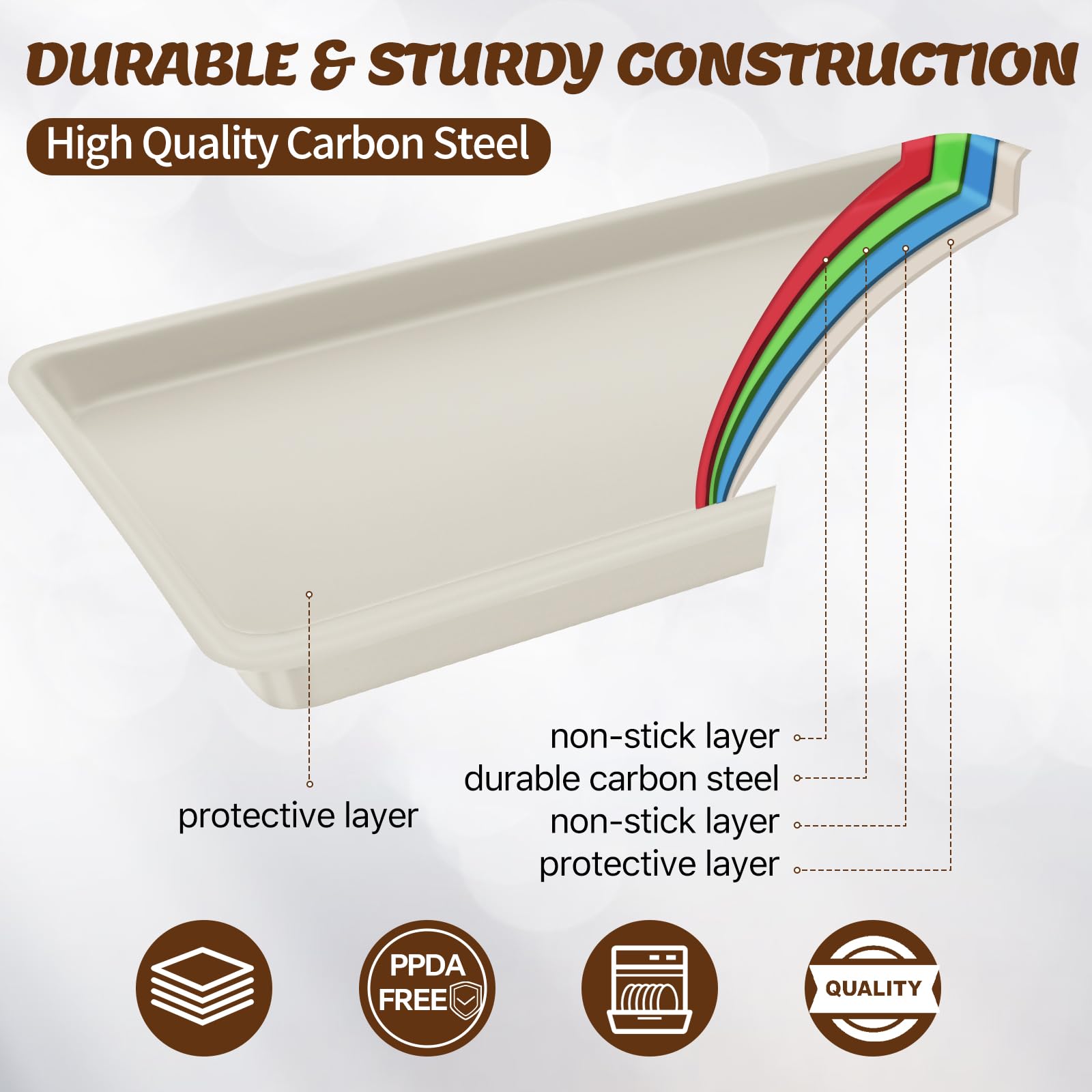 AIVIKI loaf pan ideal for breads and savory loaves.