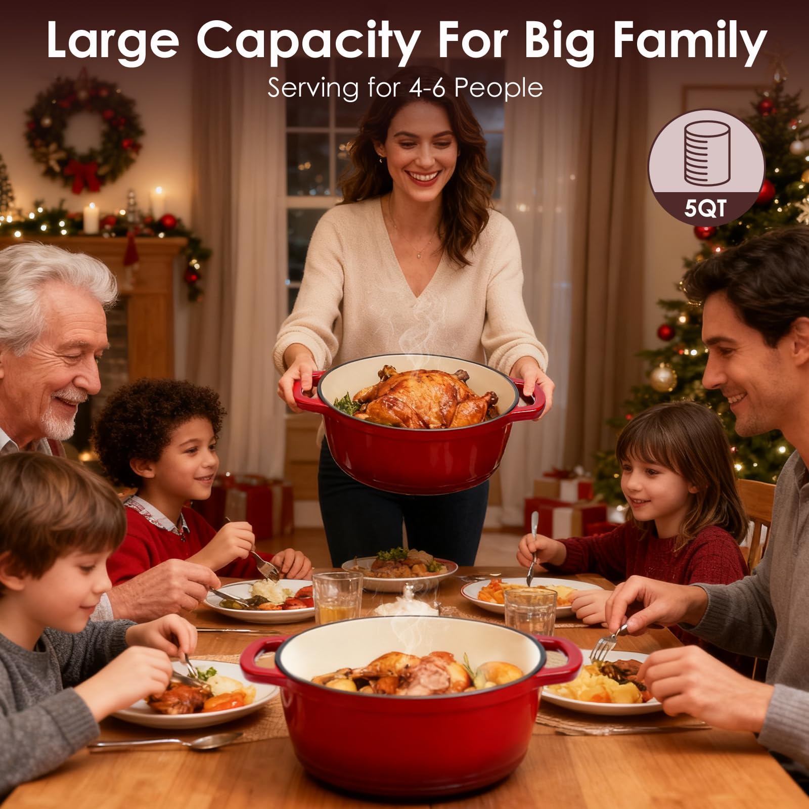 AIVIKI oven-safe up to 500°F, induction compatible