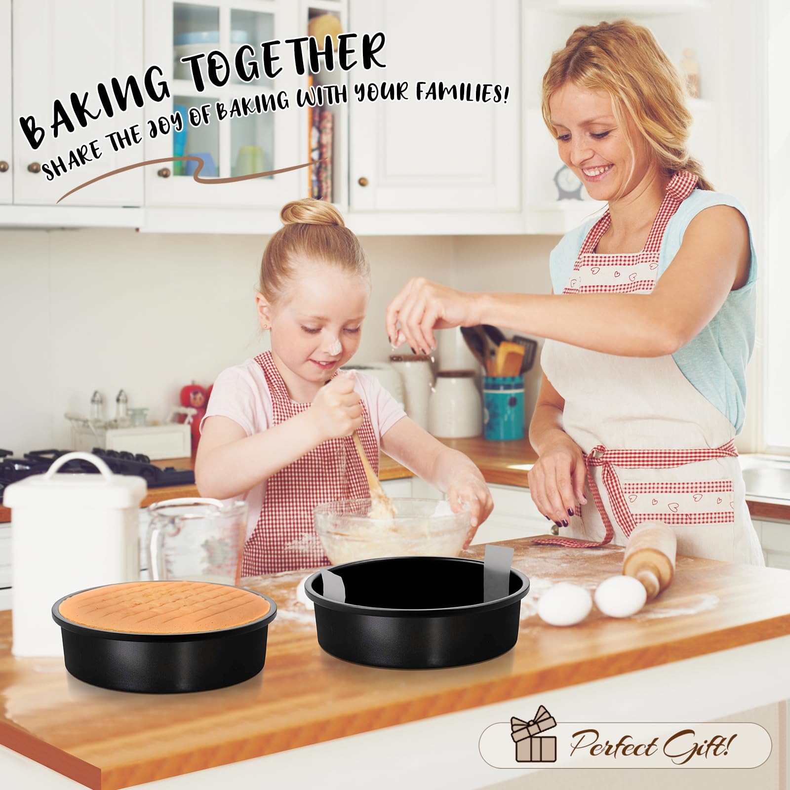 AIVIKI pans shown for dishwasher-safe convenience.