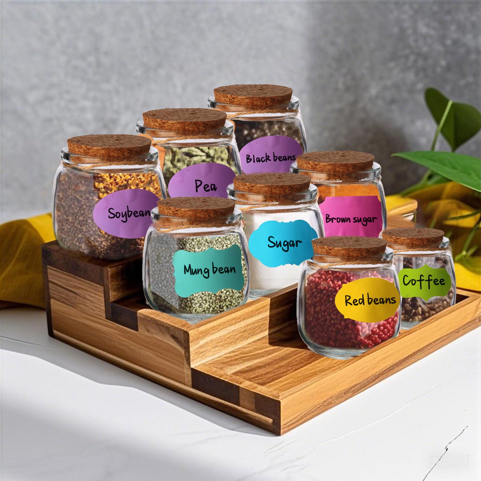 AIXIANG clear glass bottles with cork seal for safe storage.