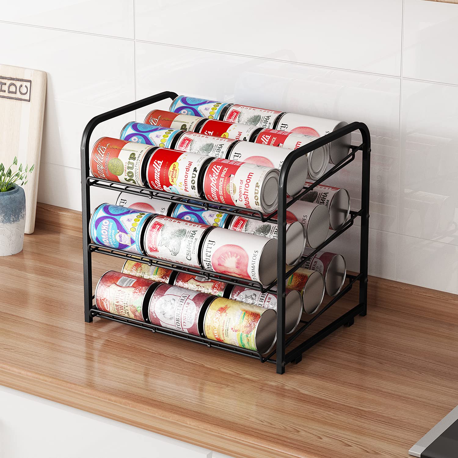 AIYAKA can rack adjustable dividers keep cans neatly arranged