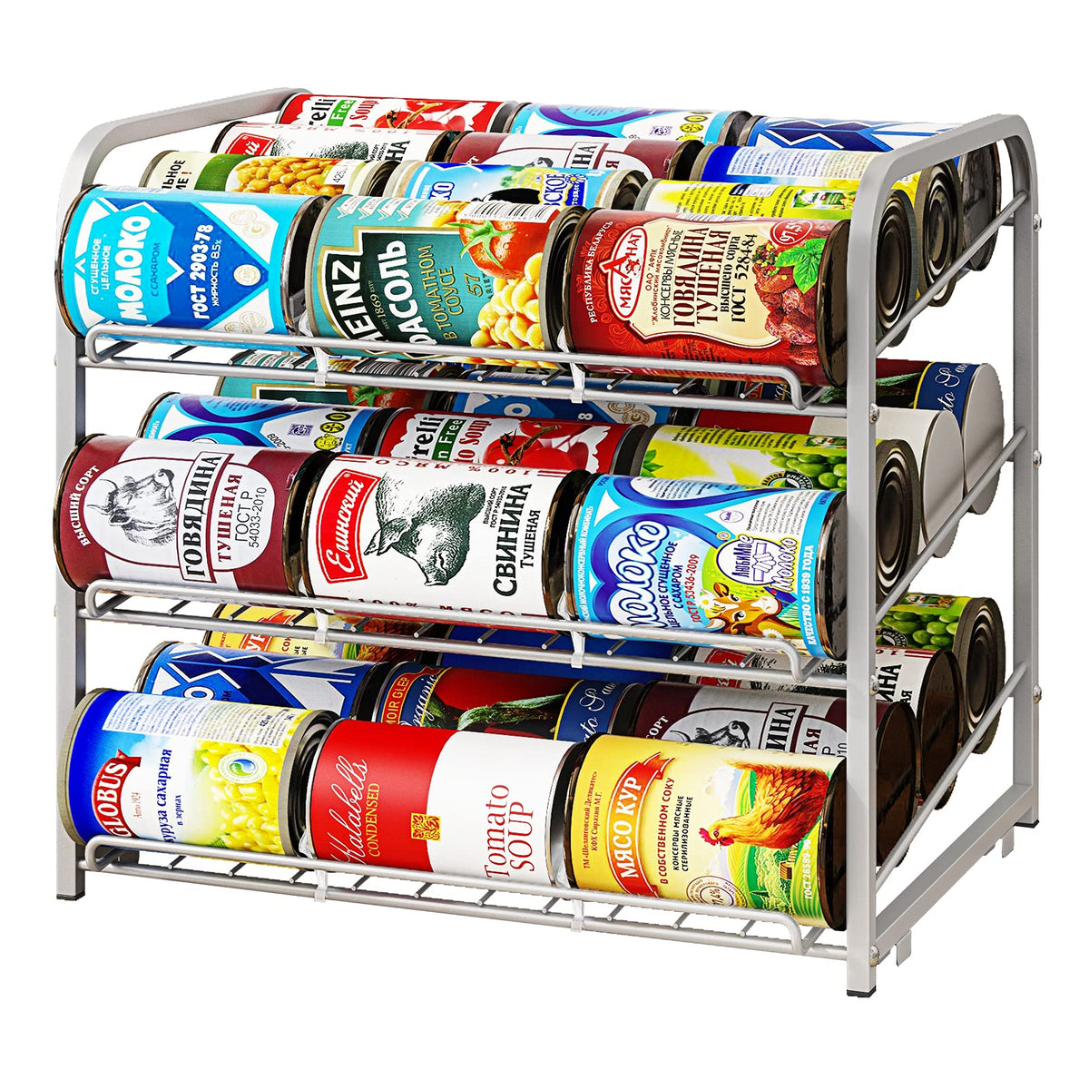 AIYAKA Can Rack tilt design for easy front-can access.