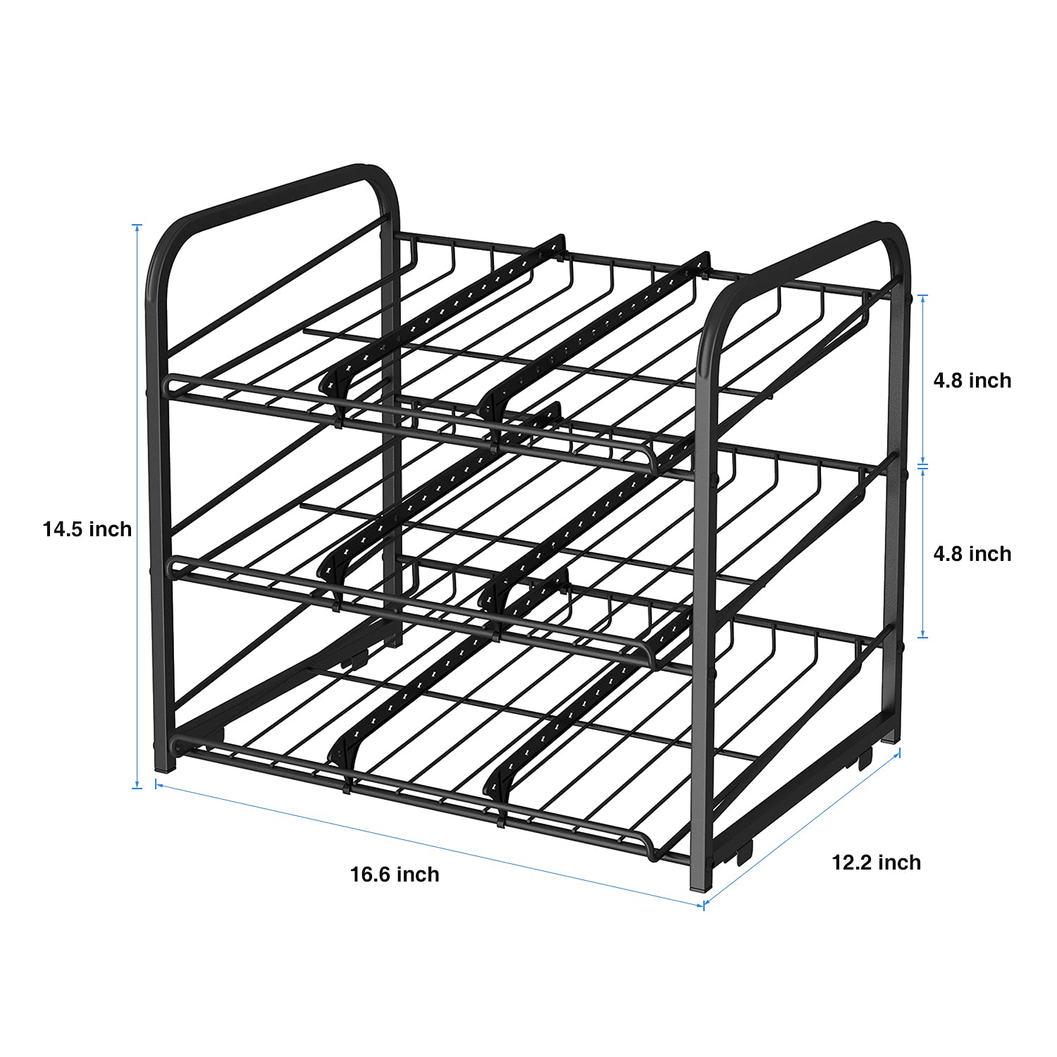 AIYAKA can rack tilt design at 30 degrees for easy front-can access