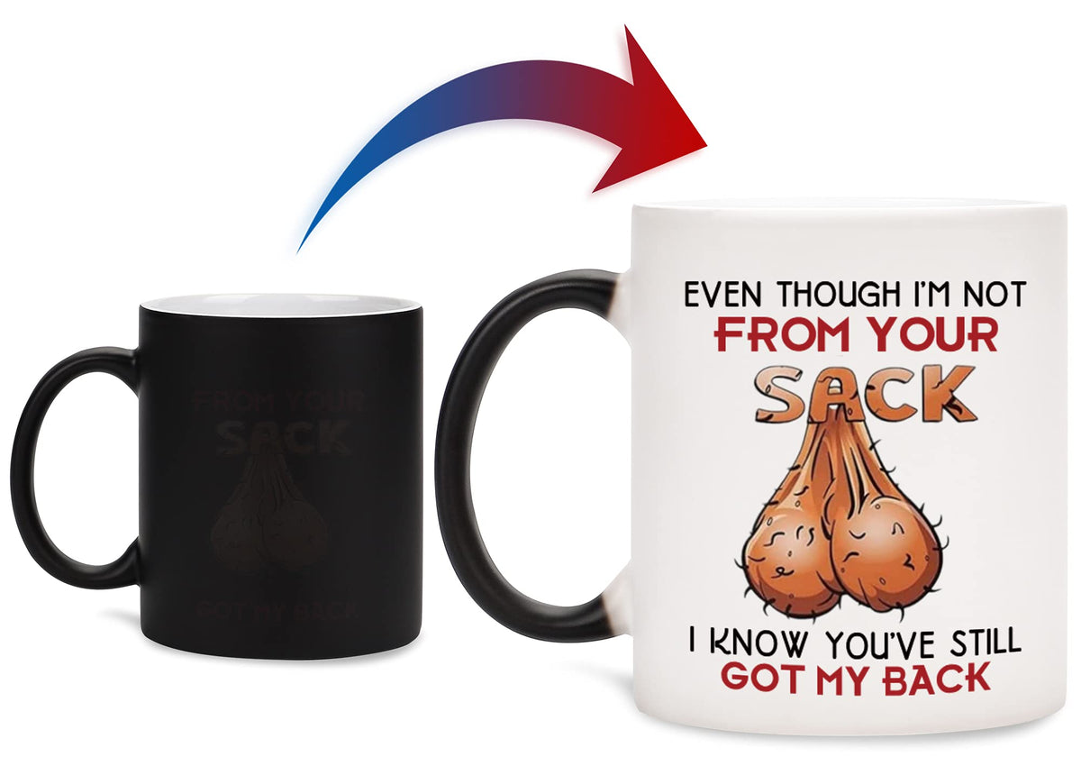 aiyaya heat reveal mug stepdad front shows message when hot drink is poured