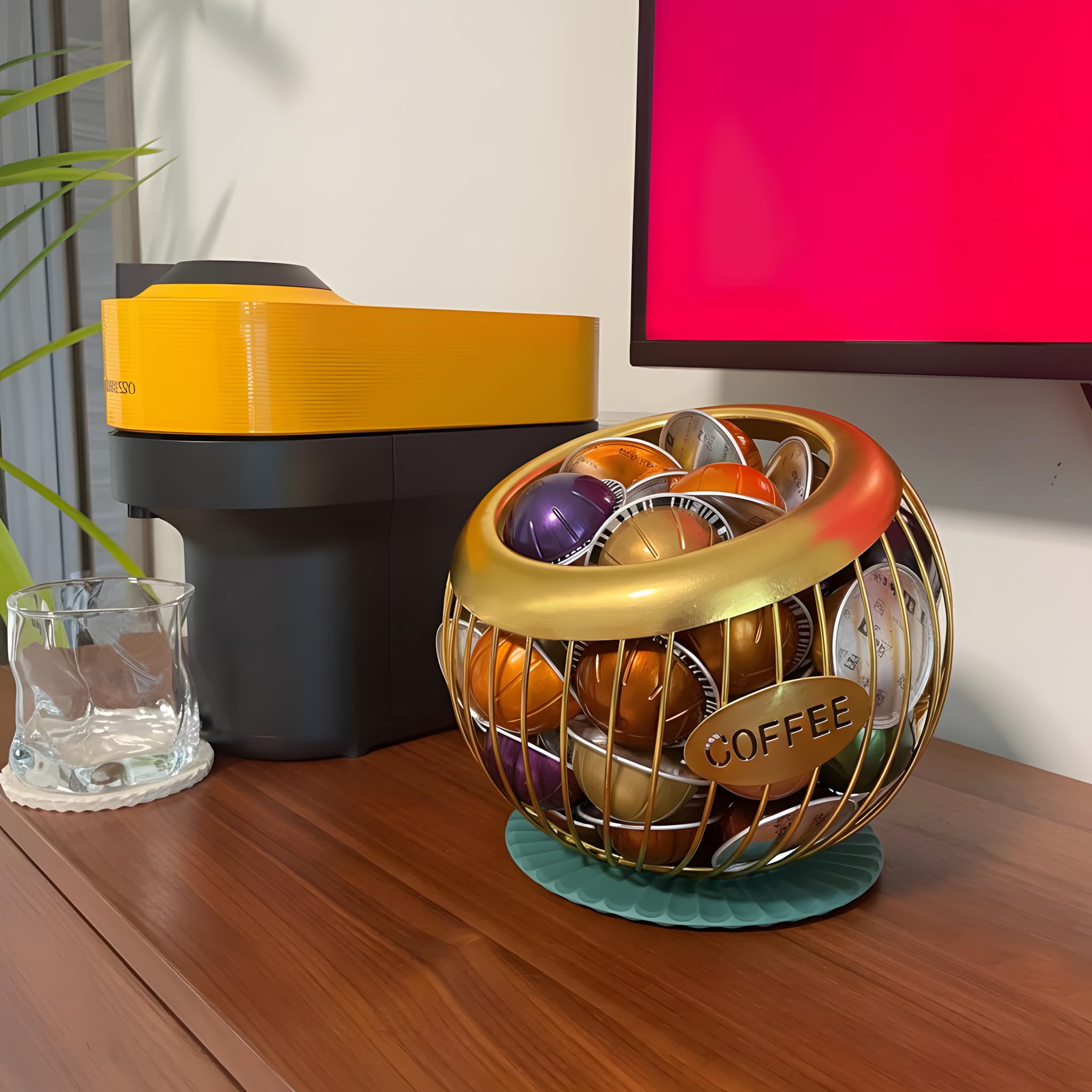 AIYICIII Keurig K-Cup organizer suits compact countertops with metal durability