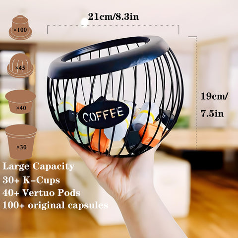 AIYICIII metal pod organizer features durable construction for long-term use.