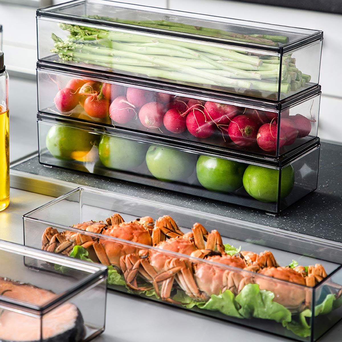 AIYoo fridge-friendly drainer design keeps contents dry and organized.