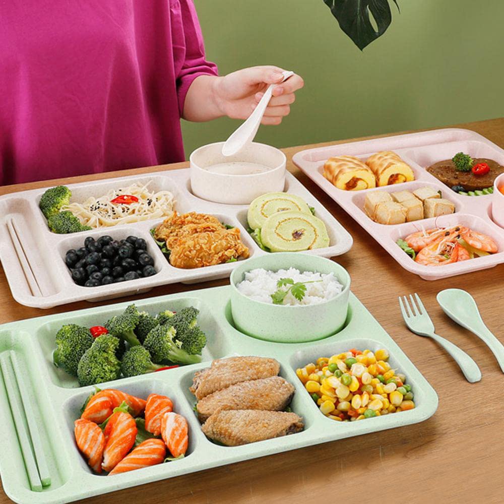 AIYoo stackable plates save cabinet space between uses.