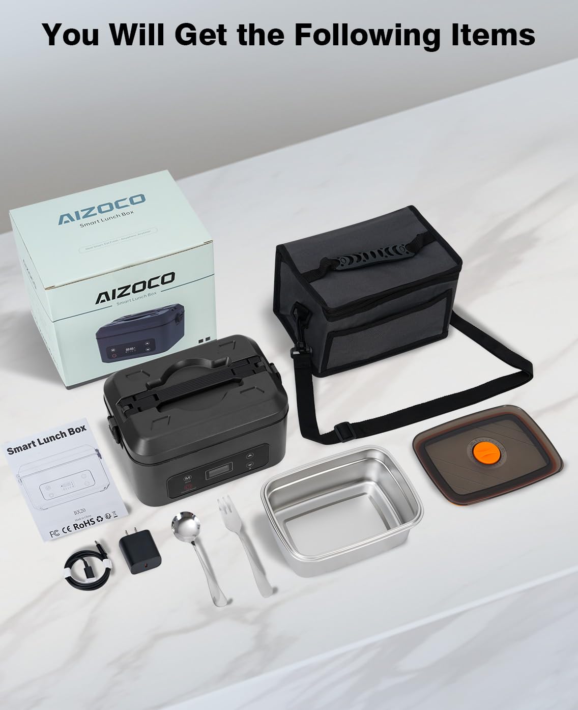 AIZOCO lunch box removable-pot is dishwasher-safe for easy cleanup.