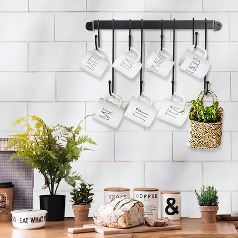 AJART wall rack blends with modern decor for a subtle coffee bar upgrade.