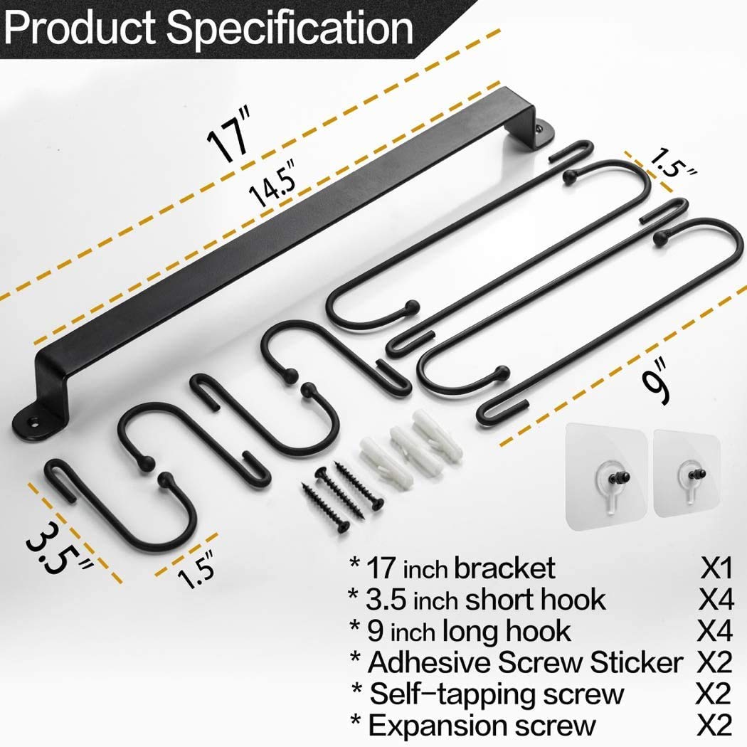 AJART mug holder installs with screws or traceless stickers for flexible mounting.