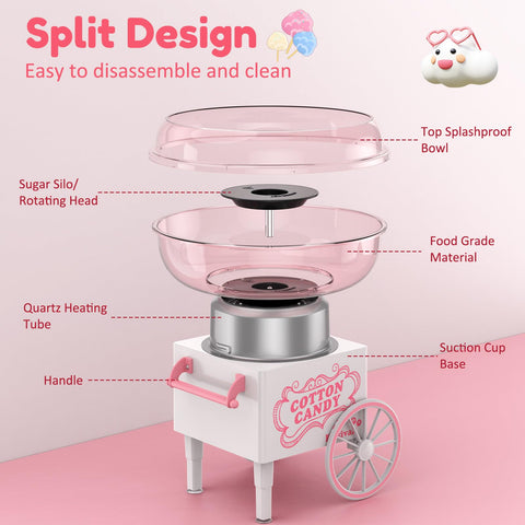 Ajgvq Compact pink design fits small kitchen countertops for home gatherings.