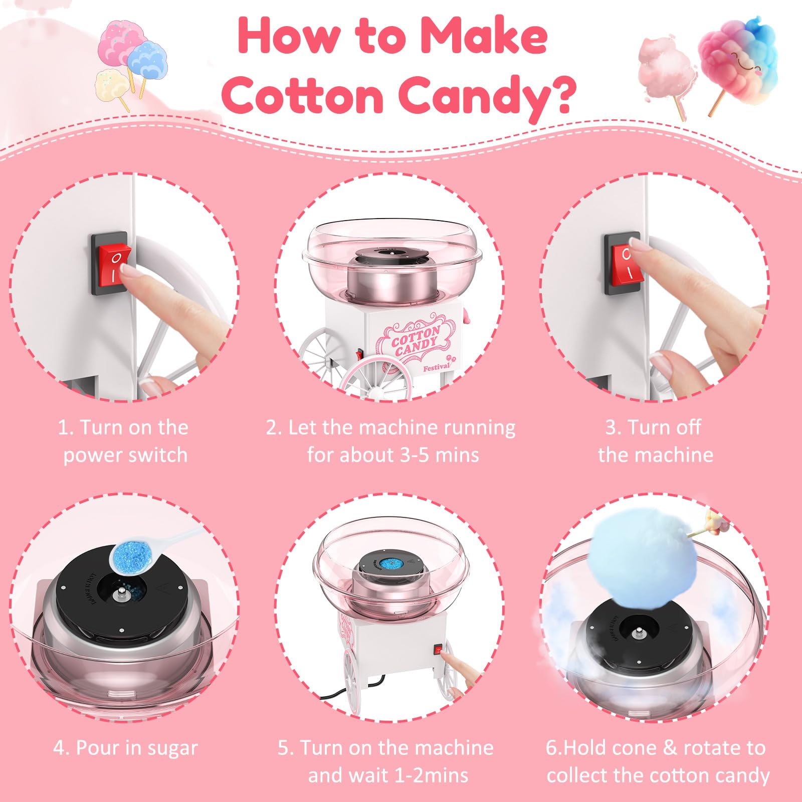 Ajgvq Detachable bowl enables effortless cleaning after parties.